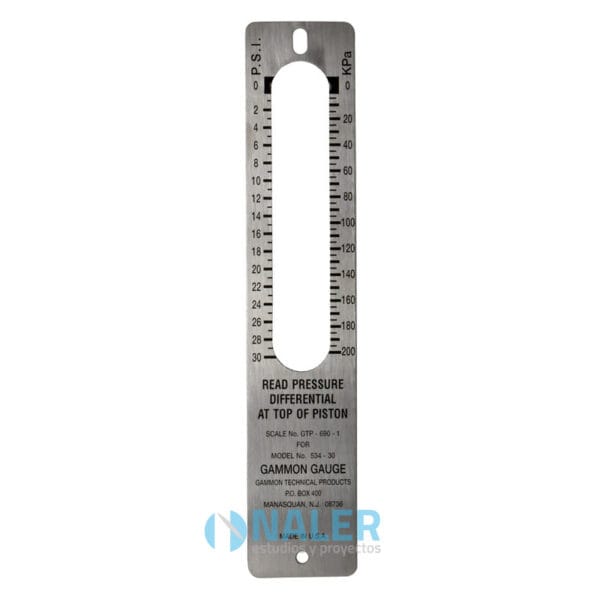Escala Graduada Para GTP-534  0 - 30 PSI