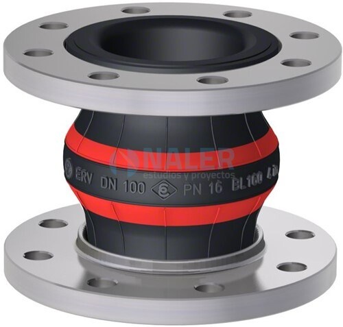 Compensador de goma ROTEX 100x160.16 con bridas DIN PN 16