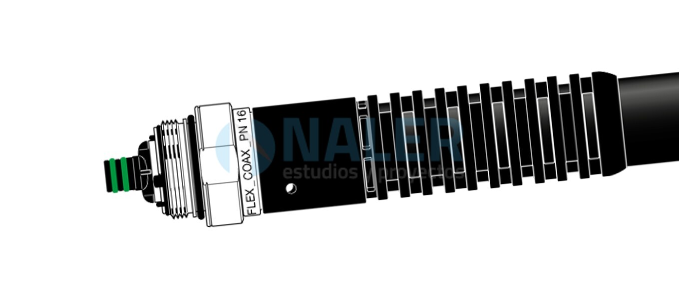 Manguera coaxial COAX 21/8 de 4,15 m, ejecución SS