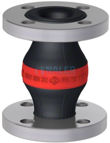 Junta de expansión de goma ERV-R 25.16 con flanges giratorios