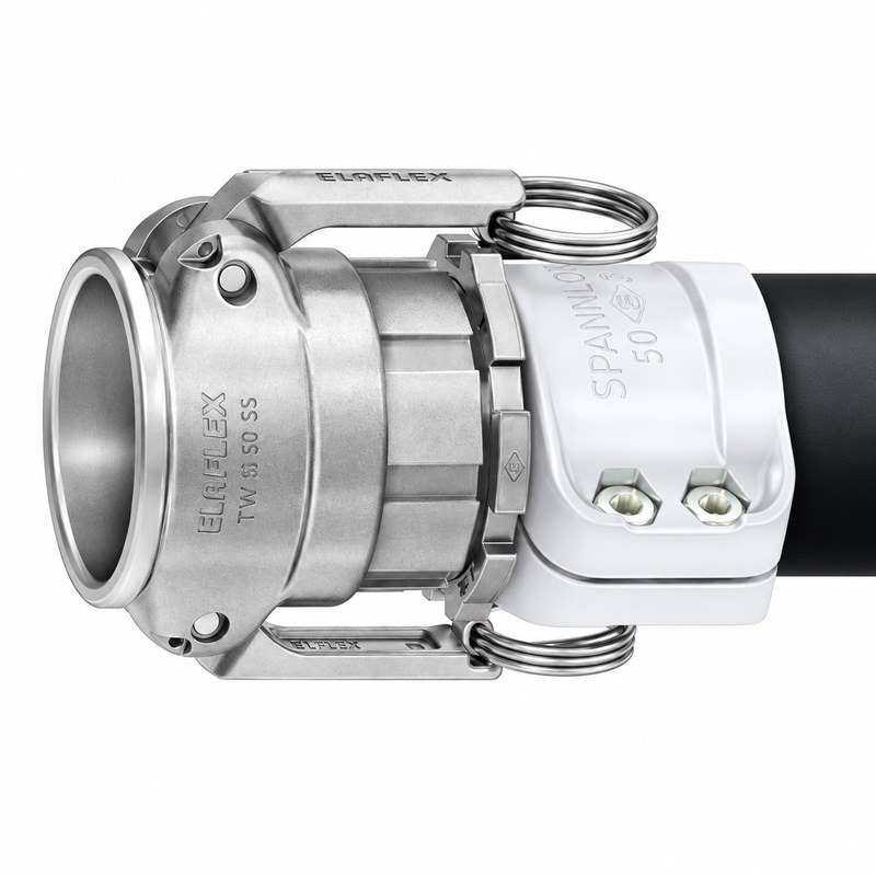 Acoplamiento hembra AMKC 19 SS EASY con cierre de palanca automático en acero inoxidable
