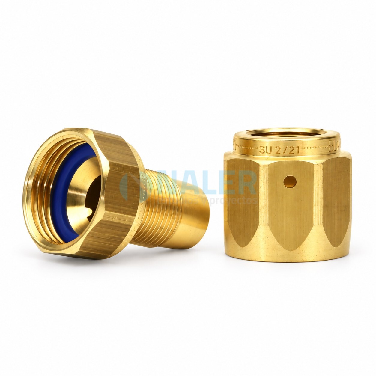 Acople de manguera con rosca hembra M 19 - 1" LC en latón