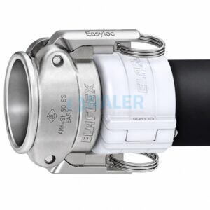 Acoplamiento hembra con cierre de palanca automático AMKX 25 SS EASY en acero inoxidable AISI 316