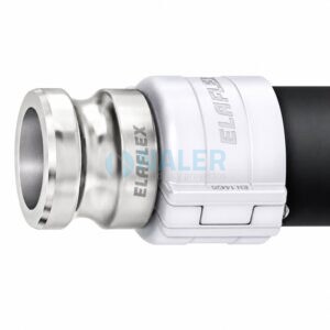 Acoplamiento macho AVKX 38 SS de acero inoxidable 1.4408 con espiga para manguera