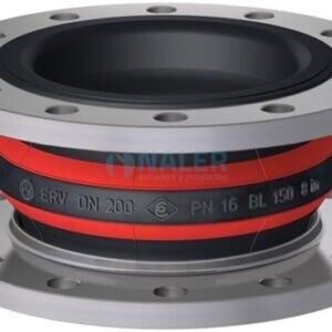 Compensador de goma ROTEX 200x150.16 para agua caliente y aire caliente