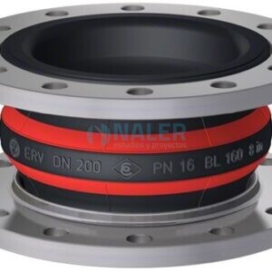 Compensador de goma ROTEX 200x160.16 para agua caliente y aire caliente