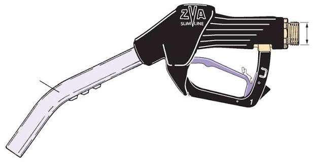 Boquerel automático ZVA 1.0 TD con cuerpo de aluminio para disolventes y químicos
