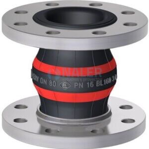 Compensador de goma ROTEX 80x160.16 para agua caliente y aire caliente