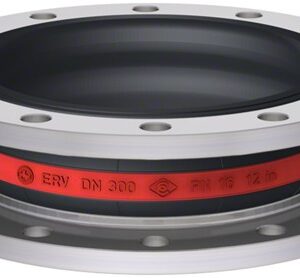 Compensador de goma ERV-R 300.16 SS en acero inoxidable para agua y aguas residuales
